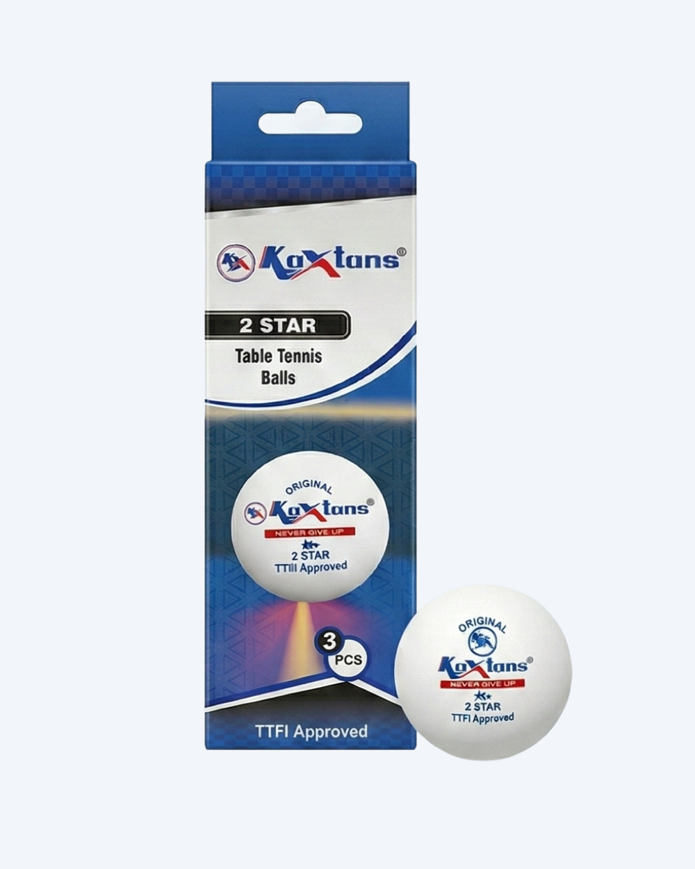 Koxtons 2 Star TT Ball White (Pack of 3)