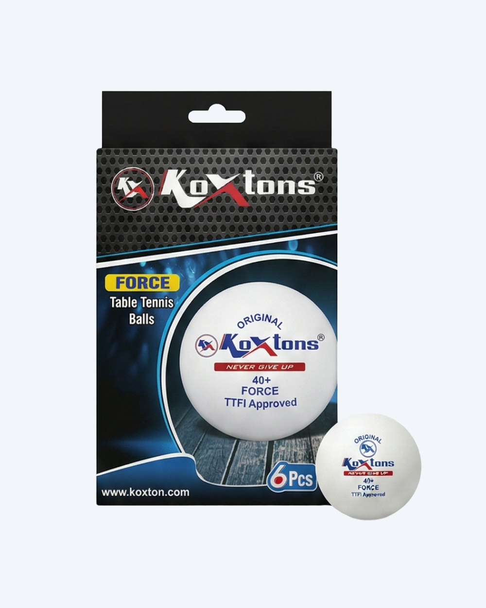 Koxtons Force TT Ball White (Pack of 6)