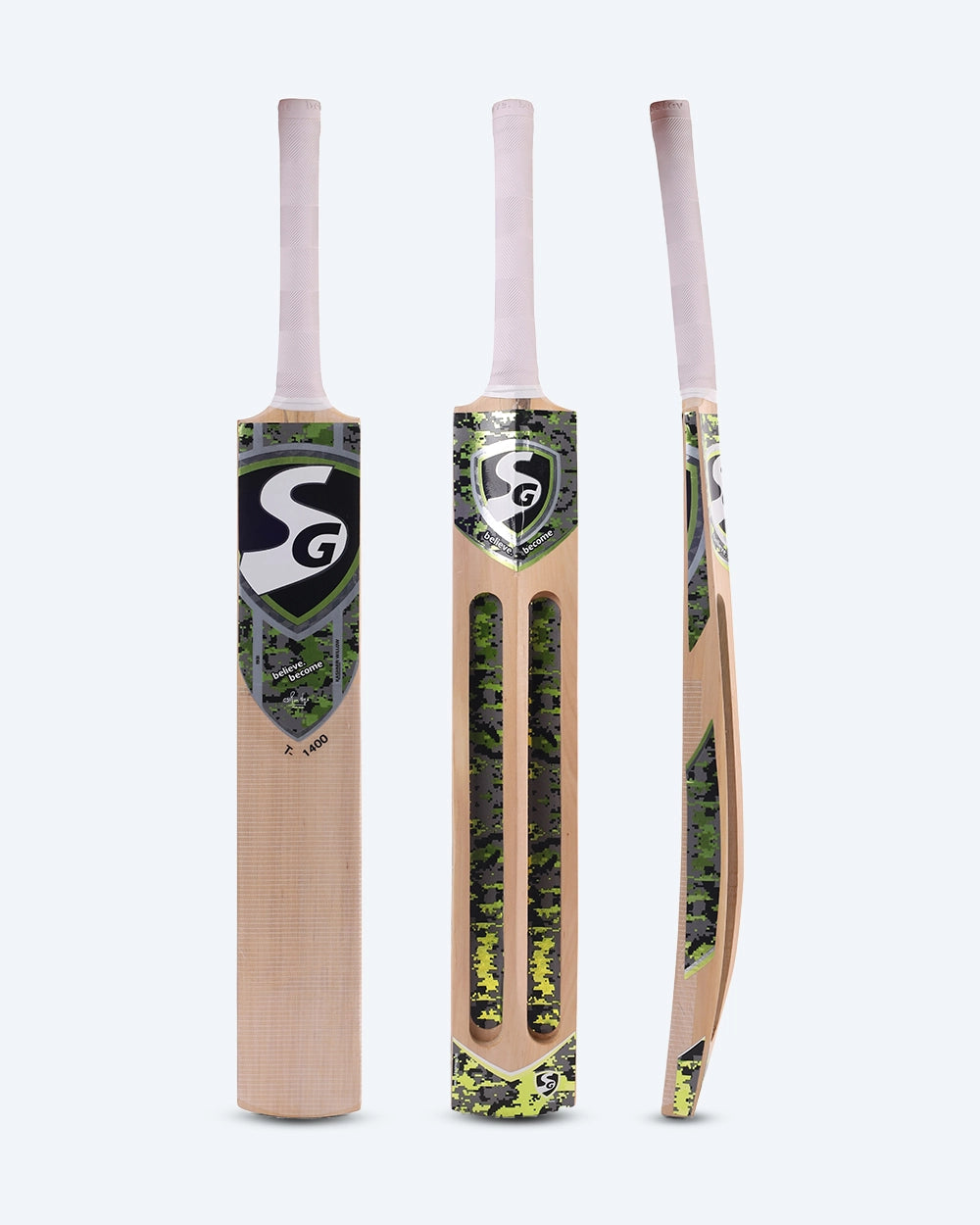 SG T-1400 Kashmir Willow Scoop Bat for Tennis Cricket Ball