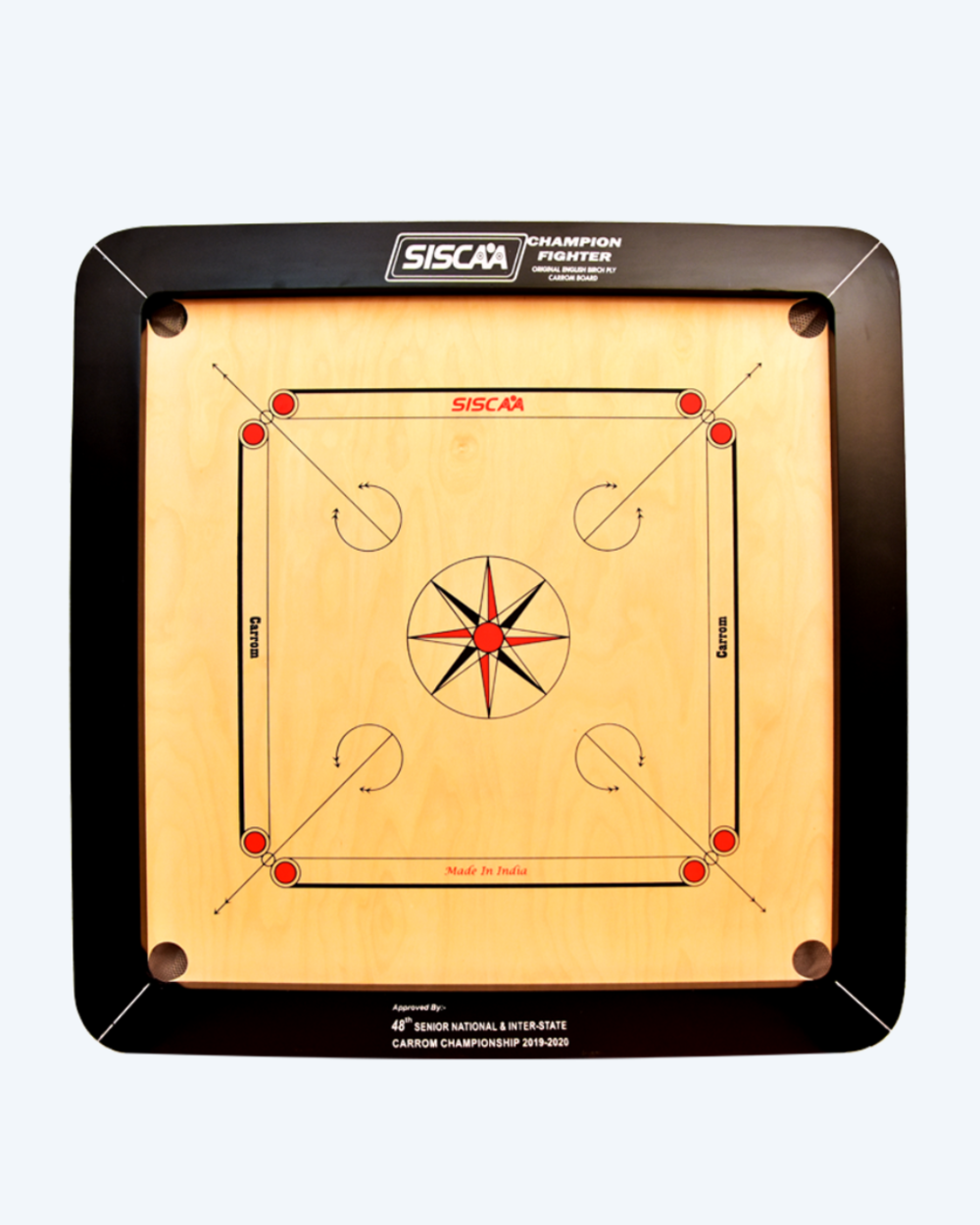 Siscaa Champion Fighter 24mm Carrom Board