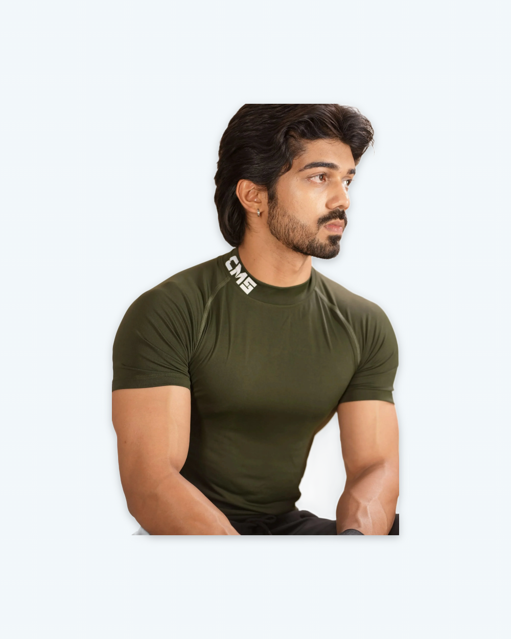 MINIMAL BUZZ HIGH-NECK COMPRESSION T-SHIRTS
